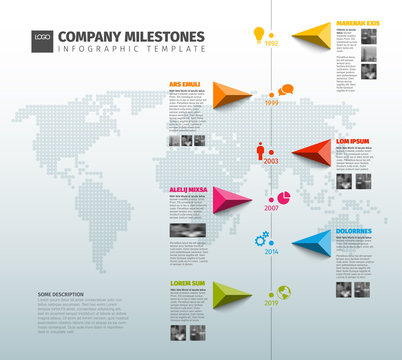 Vector Infographic Company History Timeline Template