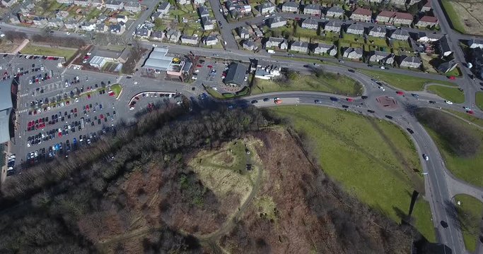 : Aerial footage flying towards the Beheading Stone in Stirling.