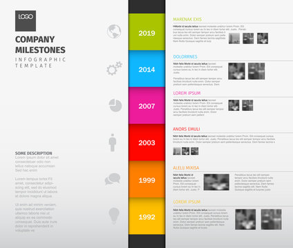 Vector colorful Infographic timeline report template