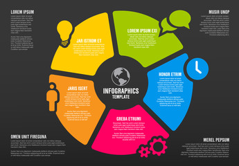 Vector Infographic schema template