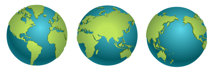World map vector, Globe vector, Earth