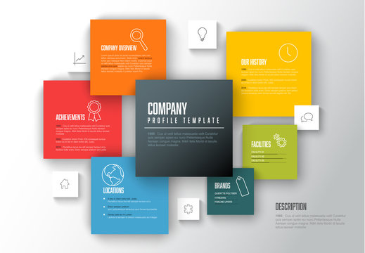 Vector Company infographic overview design template