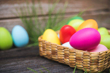 Obraz na płótnie Canvas Colorful Easter eggs