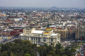 Obraz premium Palacio de Bellas Artes or Palace of Fine Arts, a famous theater,museum and music venue in Mexico City