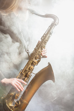 Saxophone in the fog