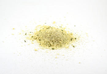 Pile of Italian seasoned panko bread crumbs