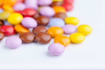 Fototapeta na wymiar Chocolate Colorful candies