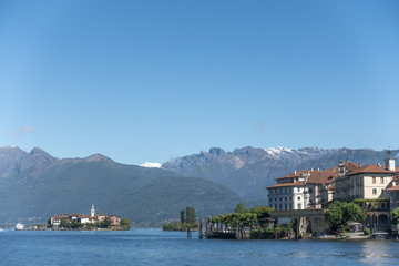 Fototapeta premium Isola Bella und Isola Superiore im Lago Maggiore, Italien