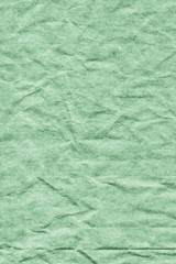 Pastel Kelly Green Recycle Kraft Paper Crushed Crumpled Coarse Grunge Texture