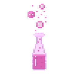 Pixel bottle of poison for games and websites