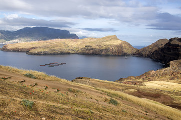Fototapeta na wymiar Easternmost part of the island Madeira, Ponta de Sao Lourenco, Canical town, peninsula, dry climate