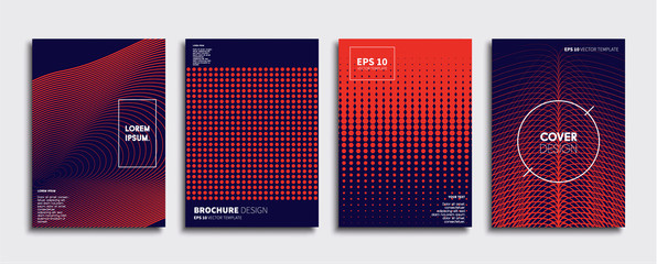 Vector cover designs. Future Poster template. Smartphone modern background set.