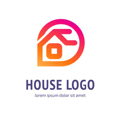 Logo design abstract house vector template