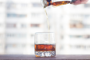 A glass of whiskey