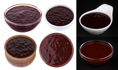 Grill sauce. Barbecue sauce isolated on white background. Collection