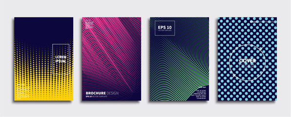 Vector cover designs. Future Poster template. Smartphone modern background set.