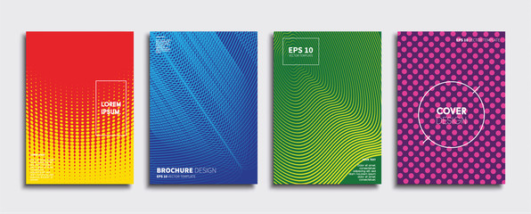 Vector cover designs. Future Poster template. Smartphone modern background set.
