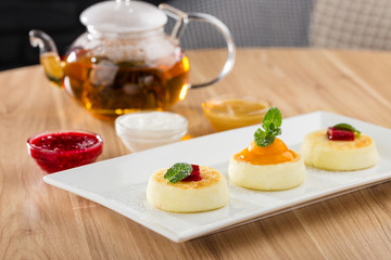 Cottage cheese pancakes - Restaurant menu