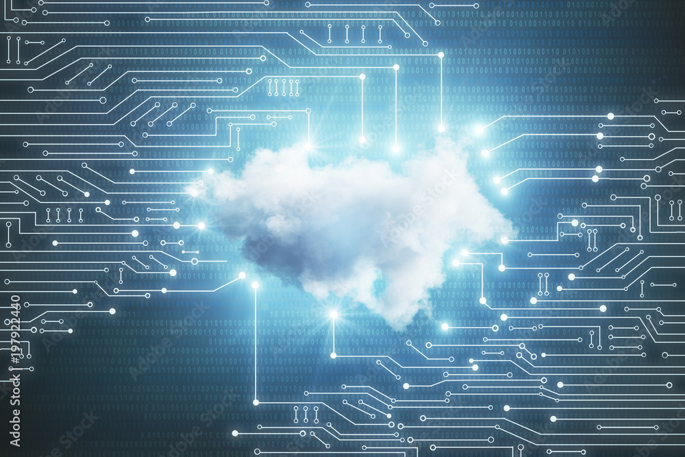 Poster cloud computing background