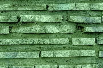 Grunge Shaded spruce brick wall texture, background of stone, rock surface