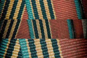 Fototapeta na wymiar Ribbons texture, macro textile background for web site or mobile devices, fabric swatch