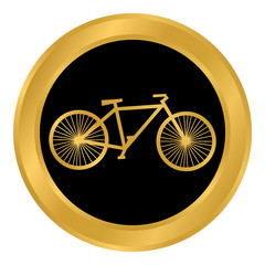 Fototapeta premium Bike button on white.