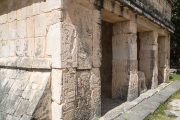 Mexico, Chichen Itz&aacute;, Yucat&aacute;n. Mayan Great Ball court and Temple of Jaguar.