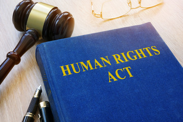 Human Rights Act and gavel on a table.