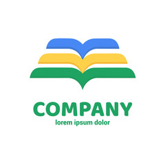 Vector illustration of book icon. Isolated on white background, eps 10.