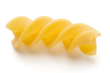 Pasta spiral isolated on the white background.