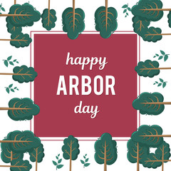 Arbor Day. Picture of a tree. Vector illustration for a holiday. Symbol of arboriculture, forests, agriculture. Space for text