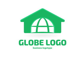 Logo design globe vector template