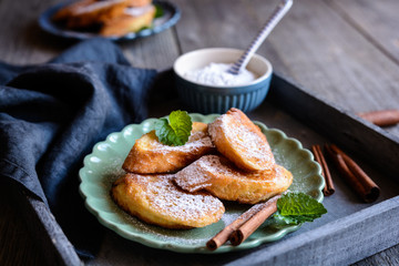 Torrijas - traditional Spanish sweet cinnamon toasts