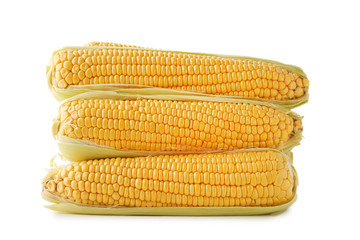 Sweet corns isolated on white