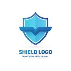 Logo design abstract shield vector template