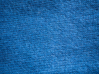 High angle view of blue woolen blanket