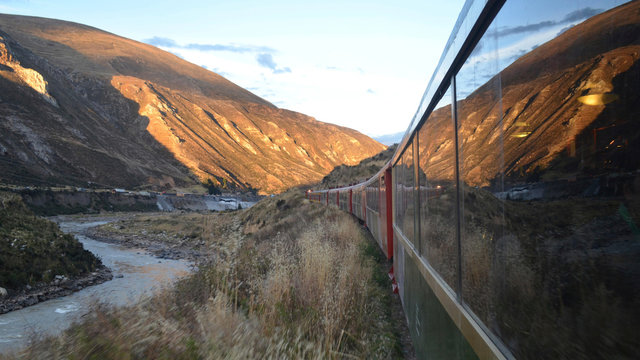 The Ferrocarril Central between Lima and Huancayo, Peru. Crossing the Andes, this train is the 2nd highest train in the world.