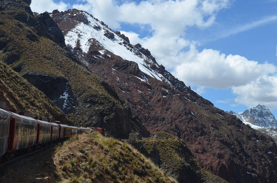 The Ferrocarril Central between Lima and Huancayo, Peru. Crossing the Andes, this train is the 2nd highest train in the world.
