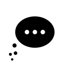 Chat icon. Dialog text