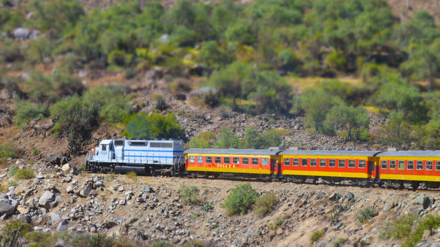 The Ferrocarril Central between Lima and Huancayo, Peru. Crossing the Andes, this train is the 2nd highest train in the world.