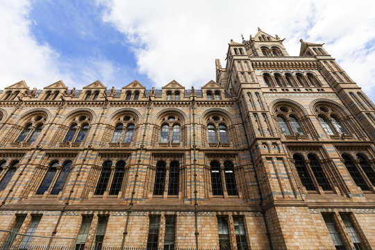 Natural History Museum with ornate terracotta facade,  Victorian architecture, London, United Kingdom