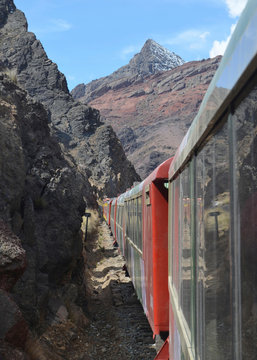 The Ferrocarril Central between Lima and Huancayo, Peru. Crossing the Andes, this train is the 2nd highest train in the world.