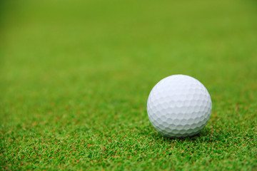 Golf ball on course