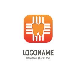 Logo design stomatology vector template.
