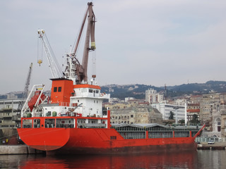 Aft of cargo ship