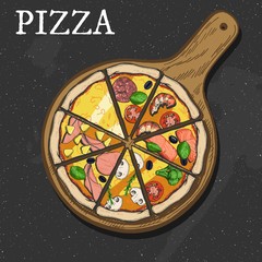 different pizza slices