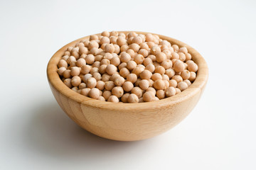 dry raw chickpeas in a bowl