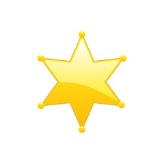 Sheriff star. Vector.