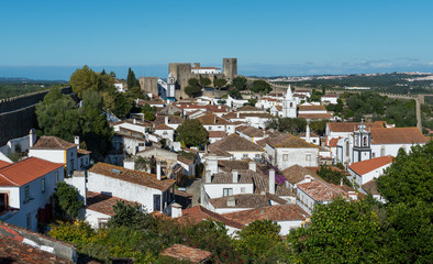 Fototapeta na wymiar Views of charming town of Obidos, in Portugal
