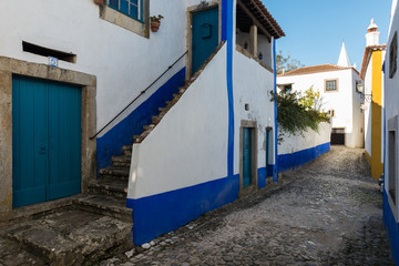 Fototapeta na wymiar Views of charming town of Obidos, in Portugal